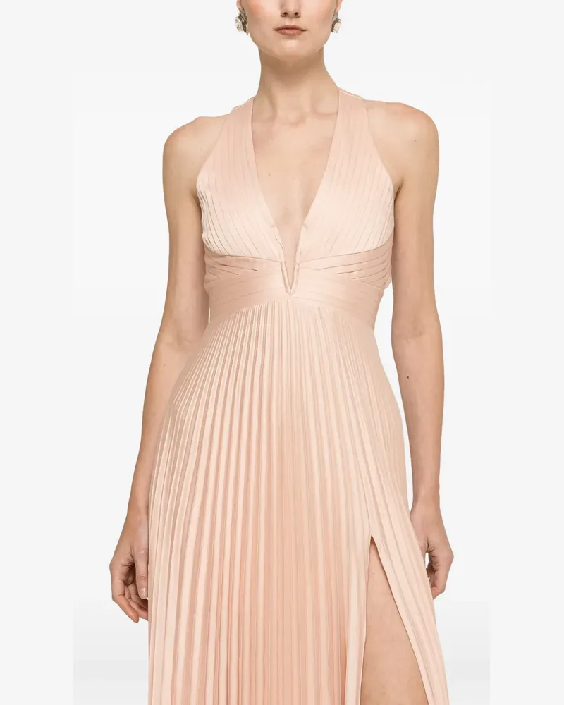 NISSA pleated satin maxi dress - Rosa Rosa
