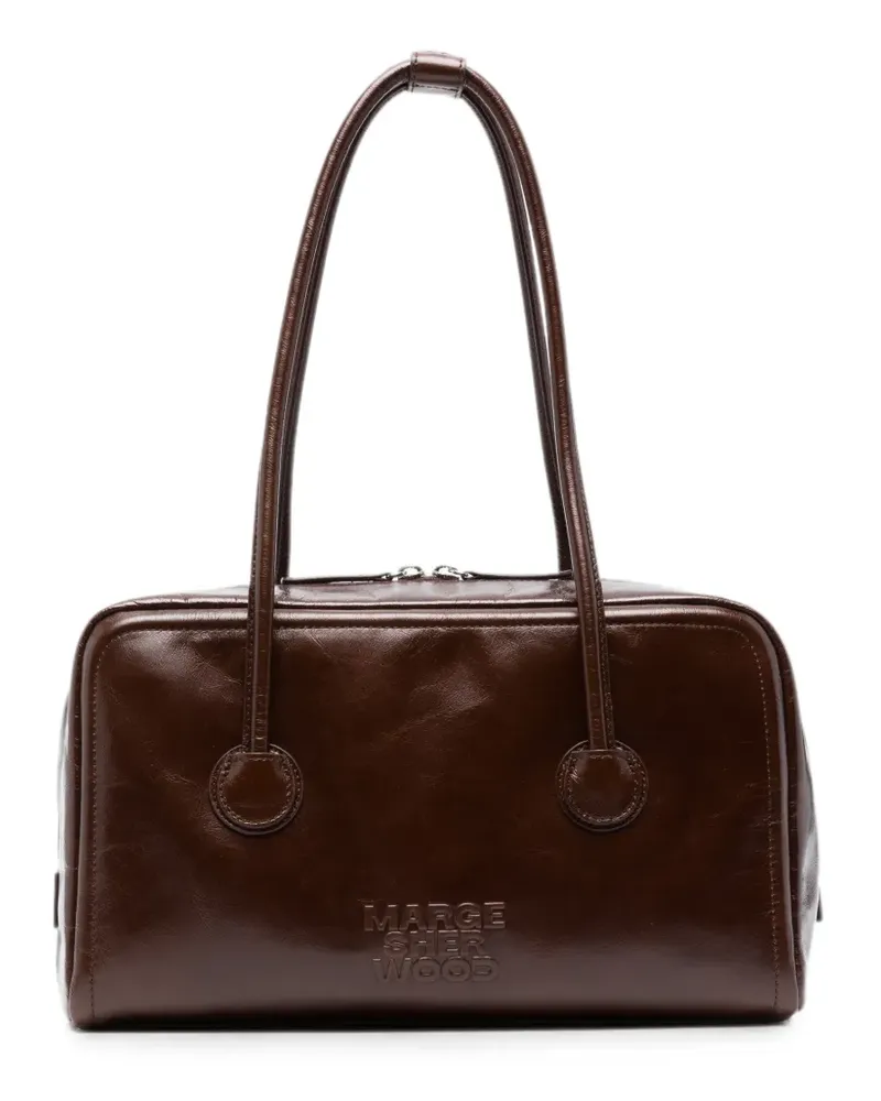 Marge Sherwood Soft Boston Tote Bag mit Knitteroptik - Braun Braun