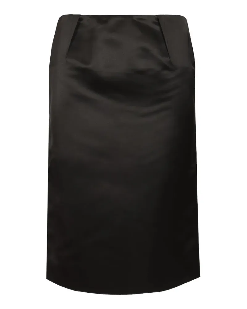 Totême satin-finish pencil midi skirt - Schwarz Schwarz