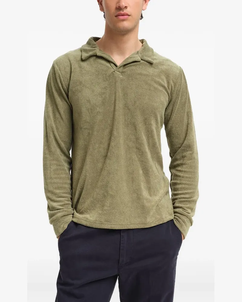 PENINSULA Langärmeliges Poloshirt - Grün Grün