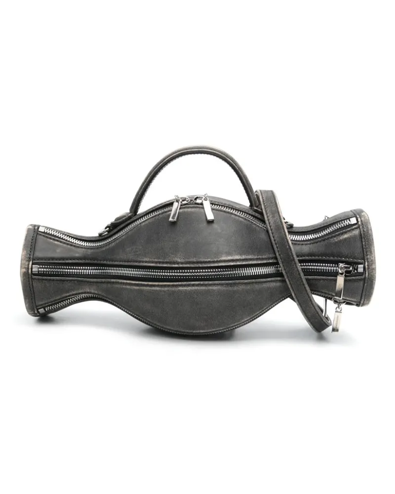 Andersson Bell Mittelgroße Vaso Schultertasche - Schwarz Schwarz