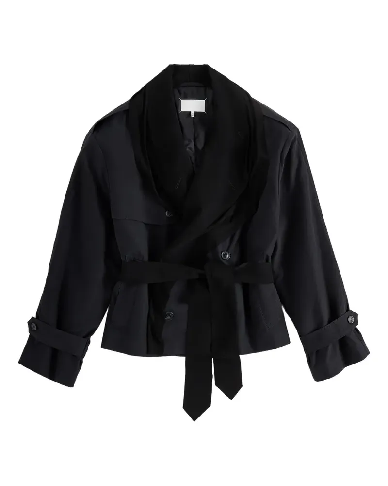 Maison Margiela Fusion Jersey Trenchcoat - Schwarz Schwarz