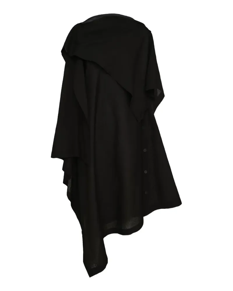 Issey Miyake asymmetric draped dress - Schwarz Schwarz