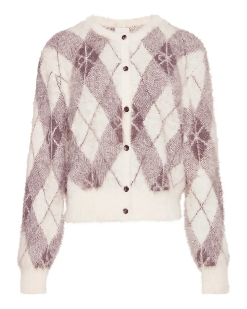 Calvin Klein Cardigan mit Argyle-Muster - Nude Nude