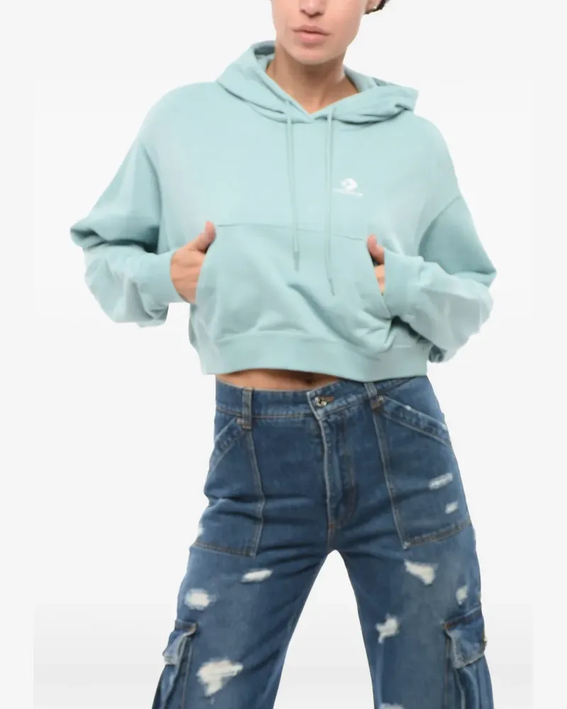 Converse Cropped-Hoodie mit Logo - Blau Blau