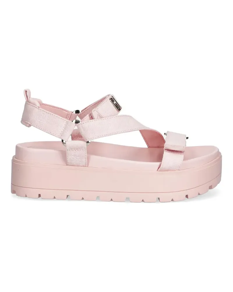 Guess Fetta logo-plaque sandals - Rosa Rosa