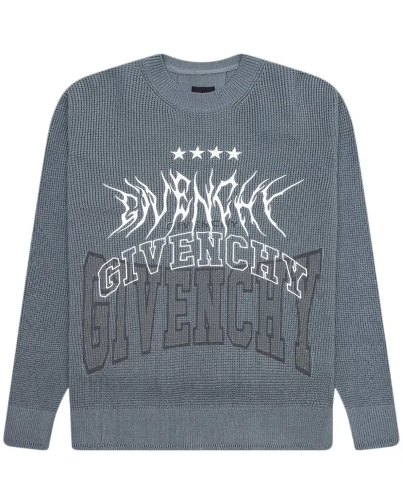Givenchy Pullover mit Waffelstrick-Muster - Grau Grau