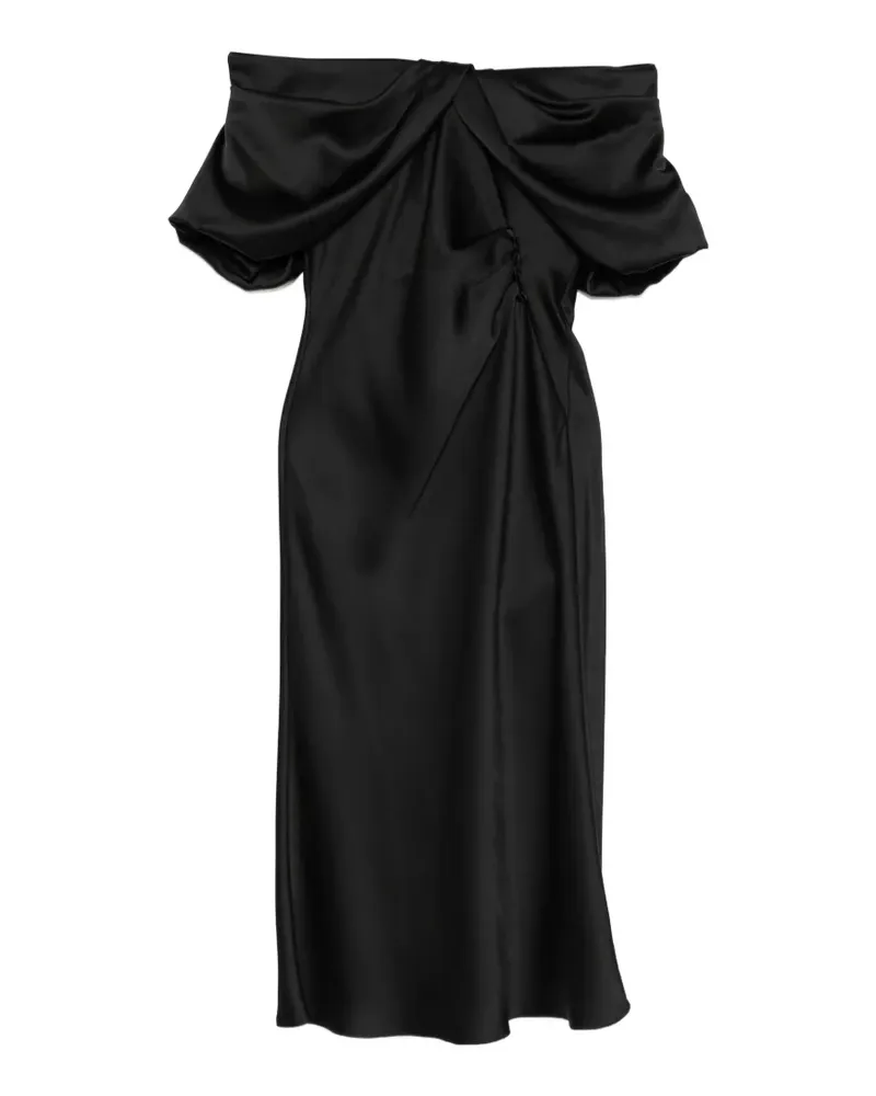 Alexander McQueen strapless midi dress - Schwarz Schwarz