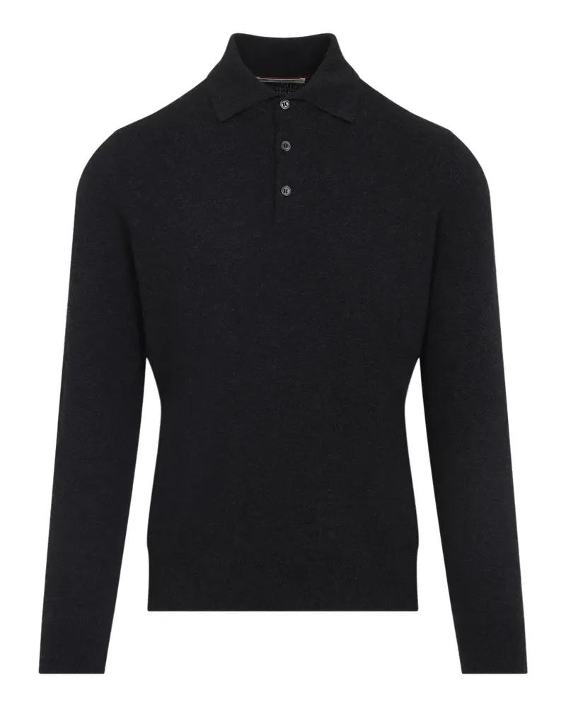 Brunello Cucinelli Langärmeliges Poloshirt - Grau Grau