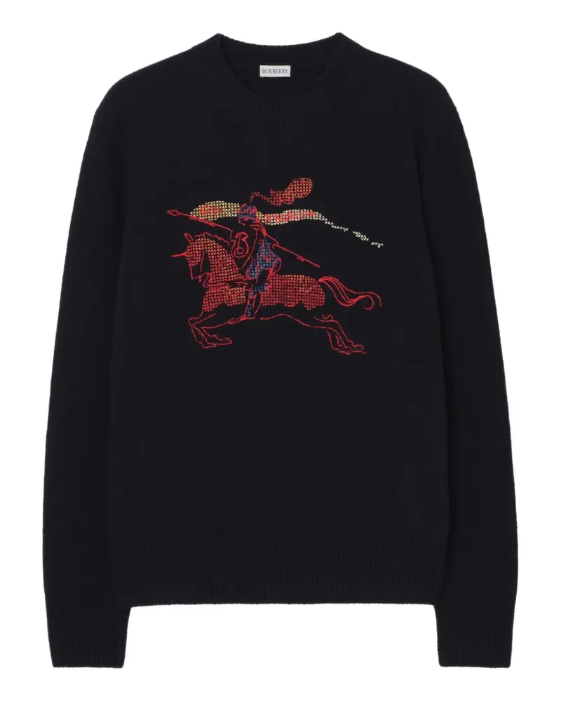 Burberry EKD Pullover mit Kreuzstich - Blau Blau
