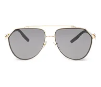 Sonnenbrille mit Logo-Schild - Gold