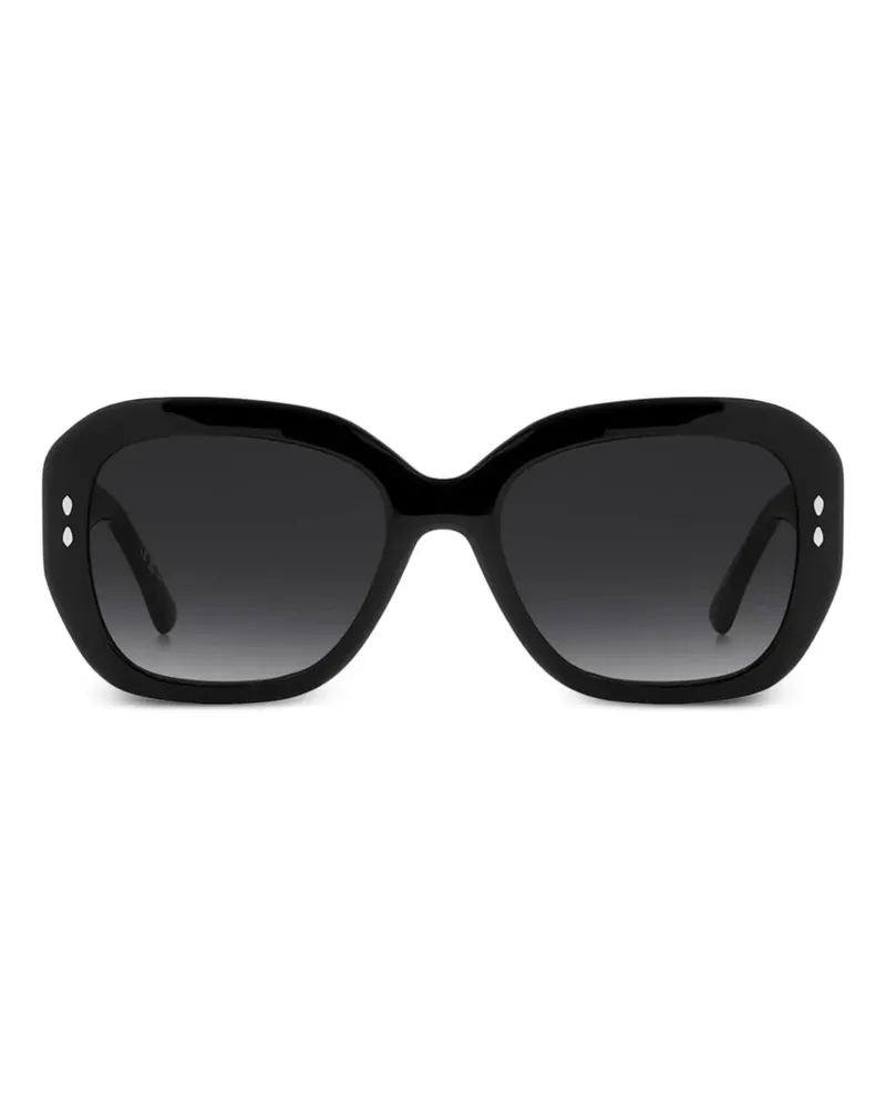 Isabel Marant Sonnenbrille mit eckigem Gestell - Schwarz Schwarz