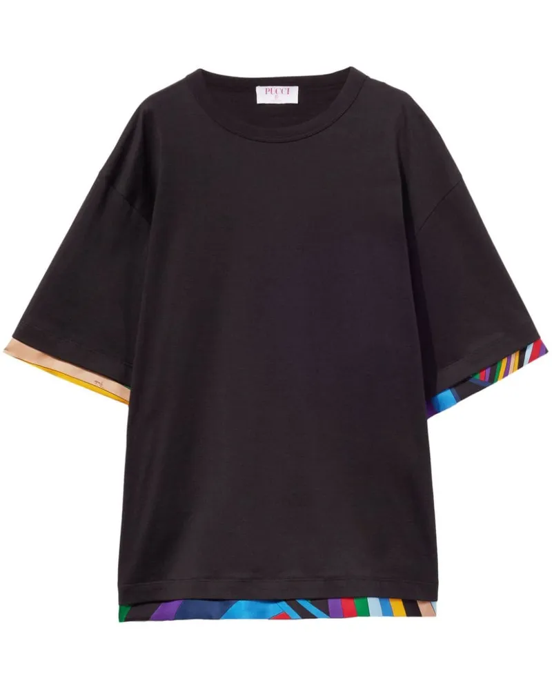 Emilio Pucci T-Shirt mit abstraktem Print - Schwarz Schwarz