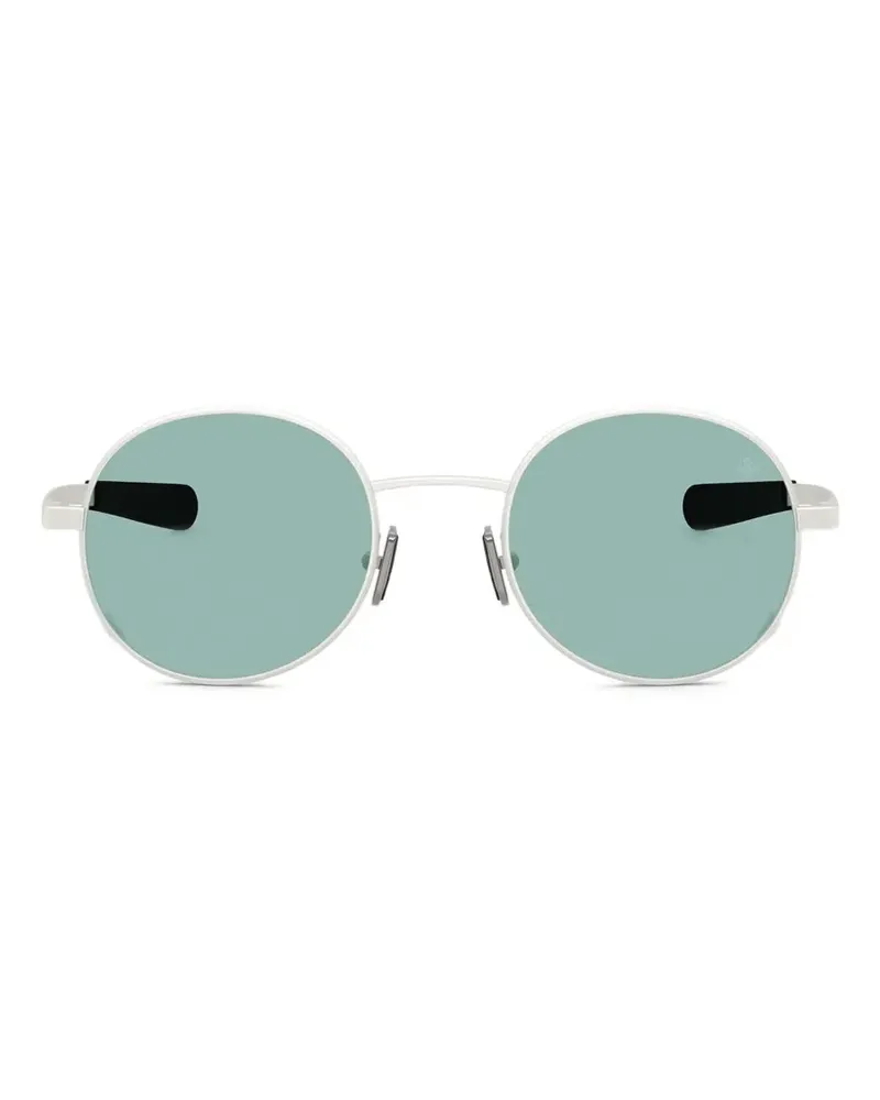 Moncler Sonnenbrille mit rundem Gestell - Silber Silber