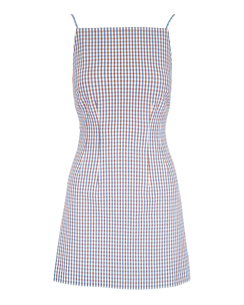 Veronica Beard Chester gingham-check dress - Blau Blau