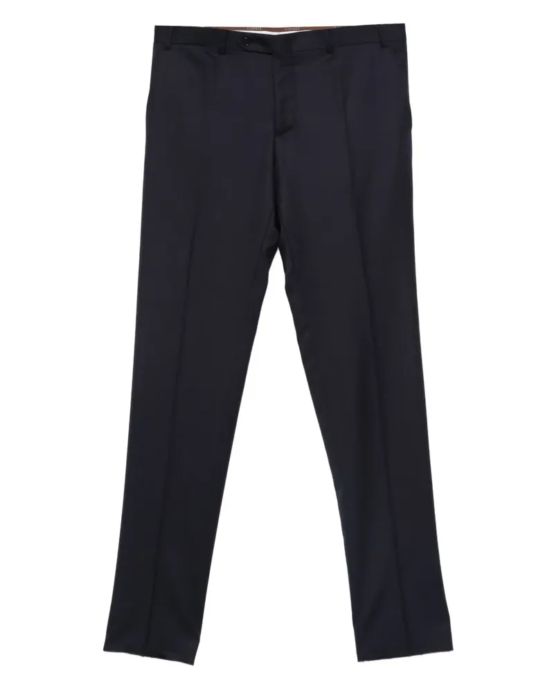 Canali Hose mit Gürtelschlaufen - Blau Blau
