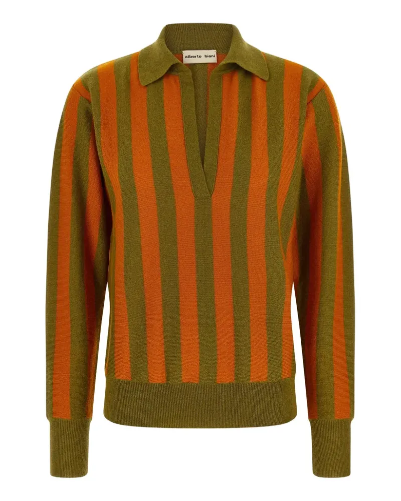 Alberto Biani striped polo top - Grün Grün