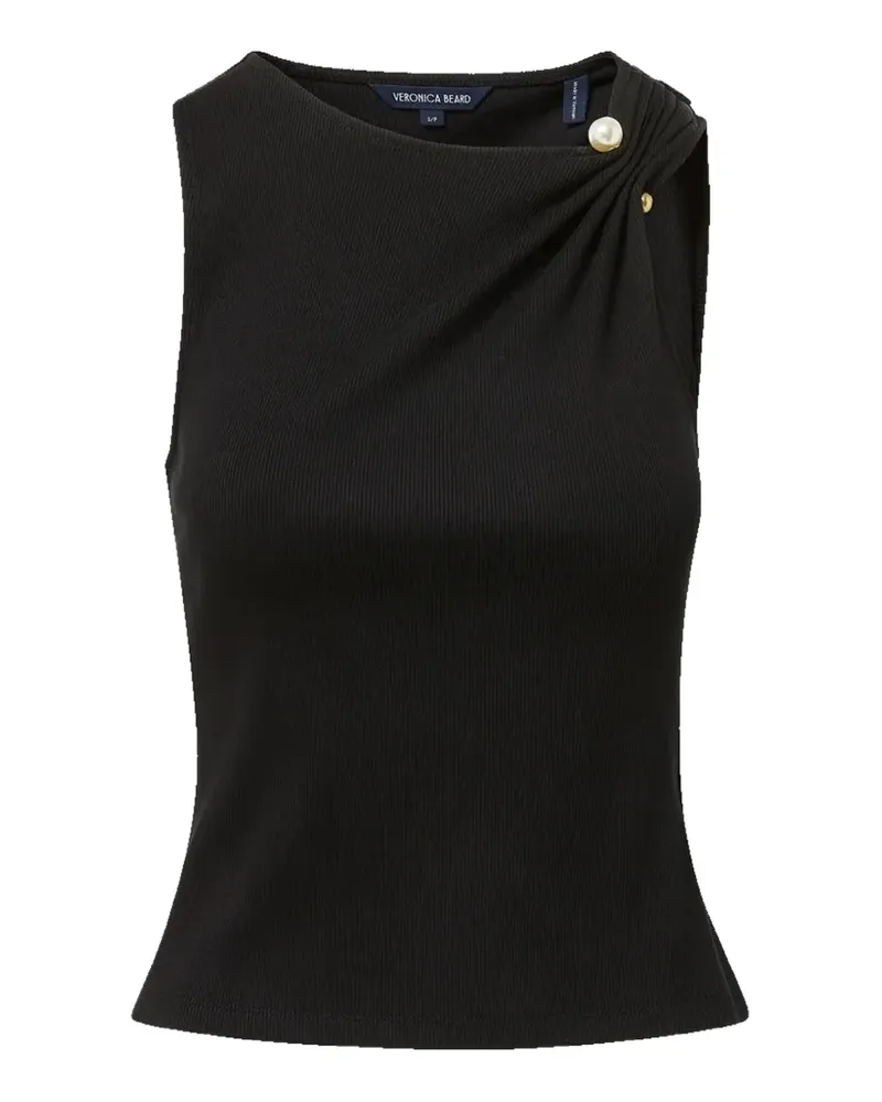 Veronica Beard Deylin gathered button-detail top - Schwarz Schwarz
