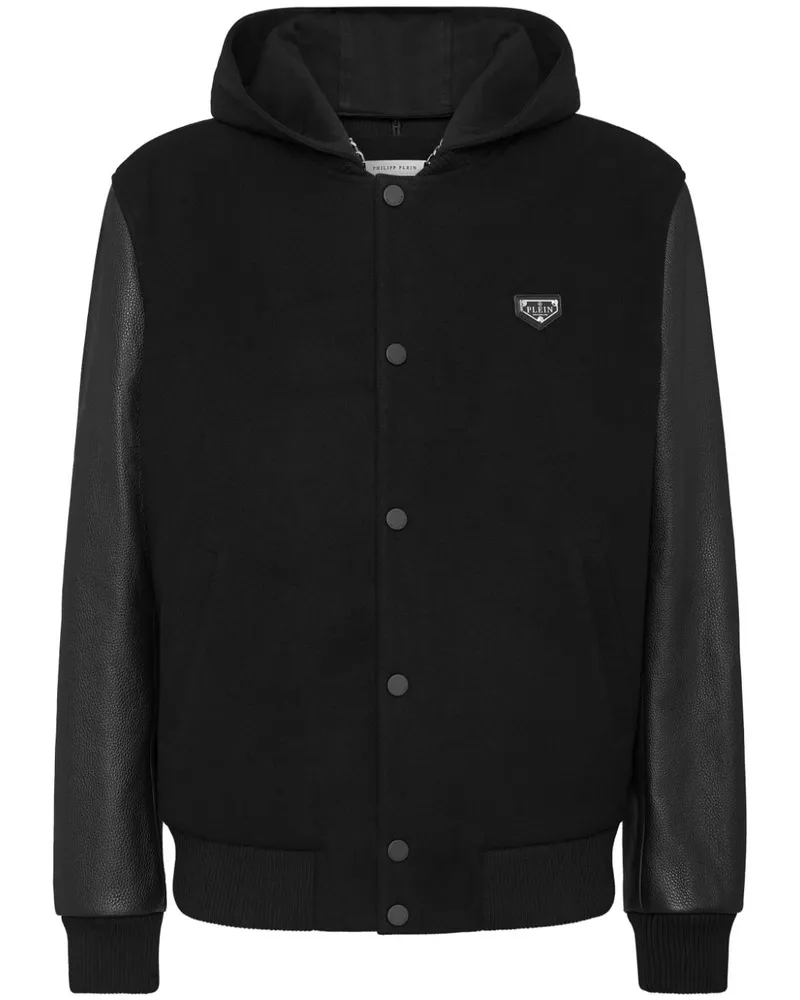 Philipp Plein Bomberjacke mit Kapuze - Schwarz Schwarz