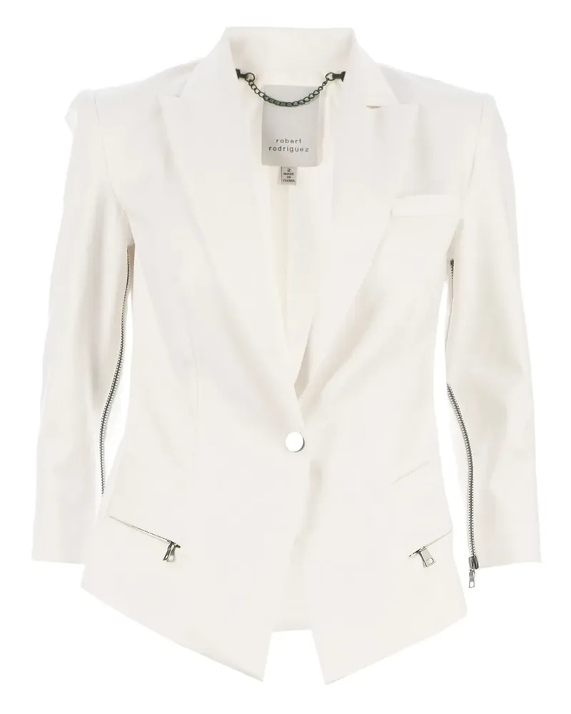 Robert Rodriguez curved hem blazer - Weiß Weiß