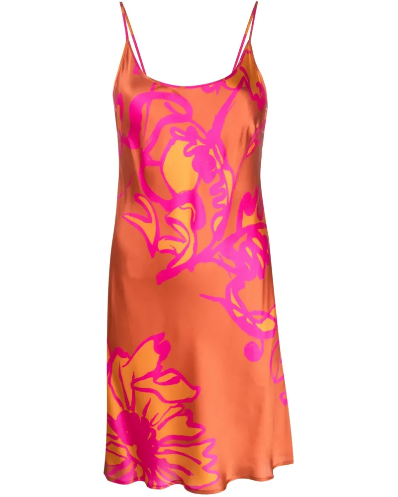 Gianluca Capannolo Minikleid mit Blumen-Print - Orange Orange