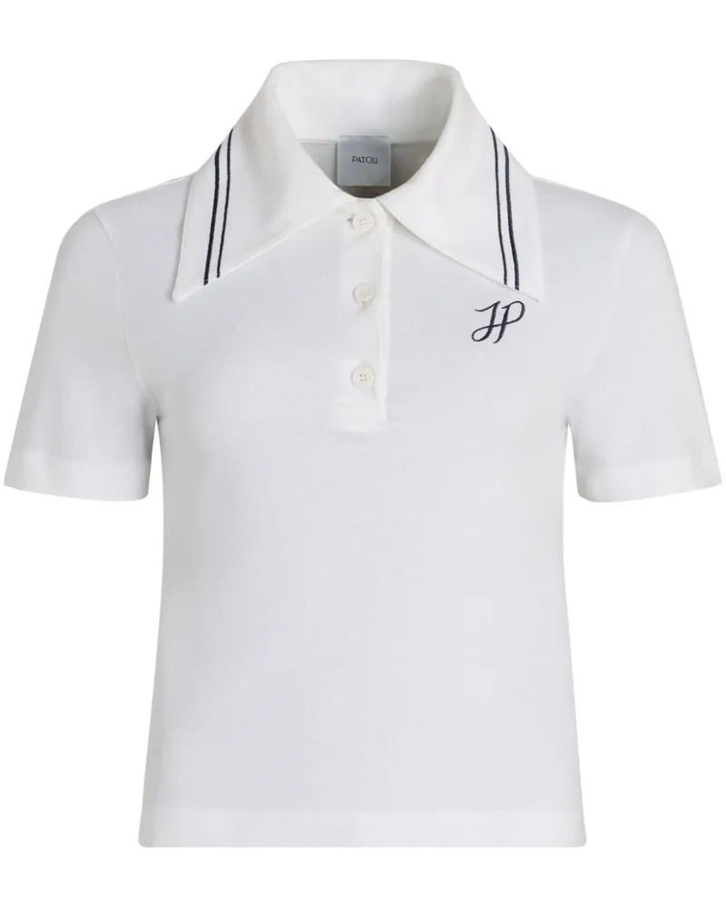 Patou Poloshirt mit Logo-Stickerei - Weiß Weiß