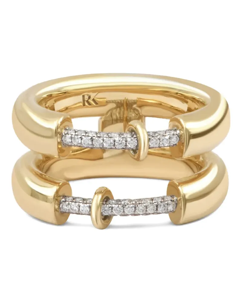 Rainbow K Endless Ring mit Diamanten - Gold Gold