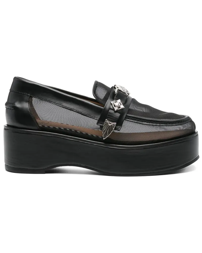 Toga Loafer mit Absatz 55mm - Schwarz Schwarz
