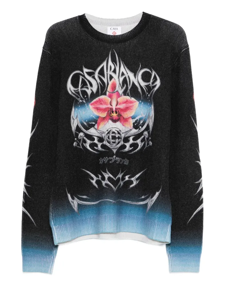 Casablanca Paris Pullover mit grafischem Print - Schwarz Schwarz