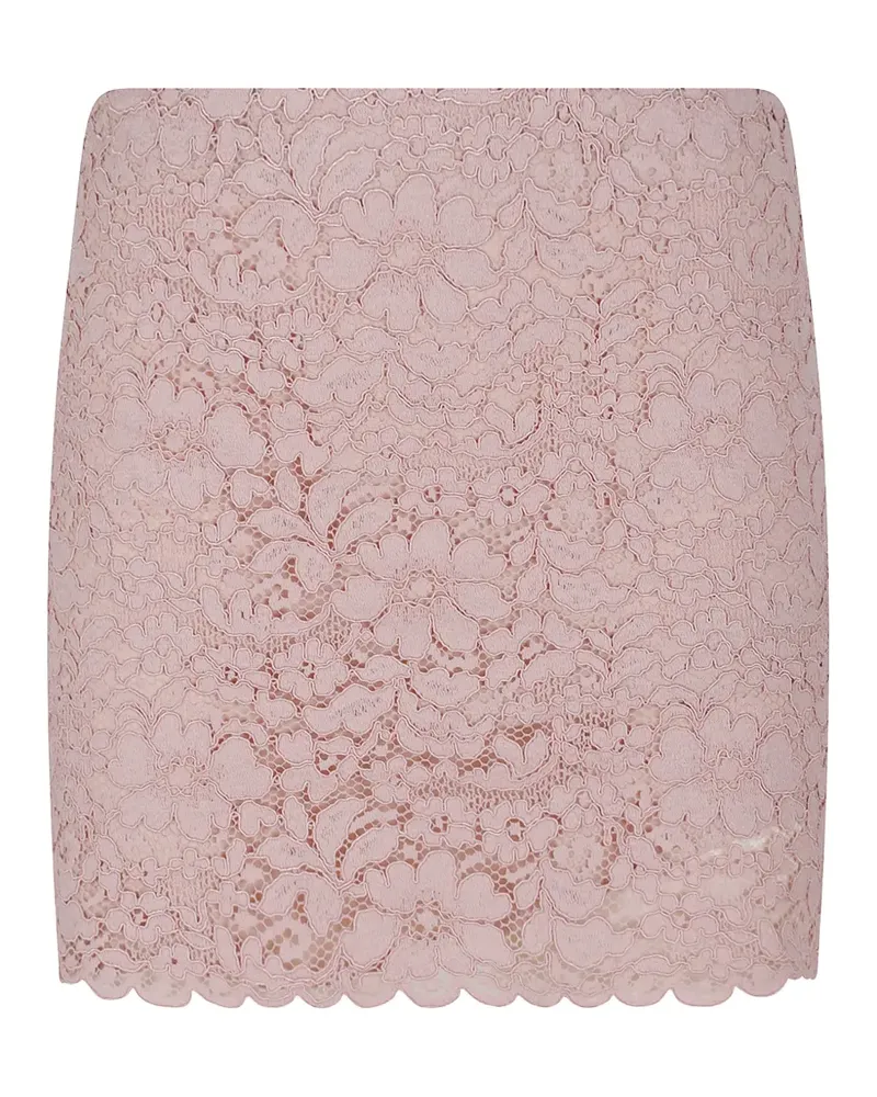 Gianluca Capannolo Rock mit Blumenspitze - Rosa Rosa