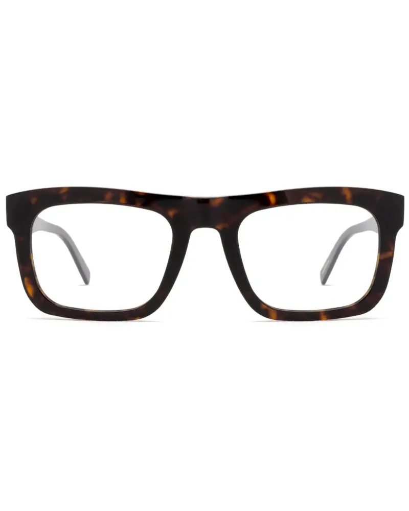 Ermenegildo Zegna Brille mit eckigem Gestell - Braun Braun