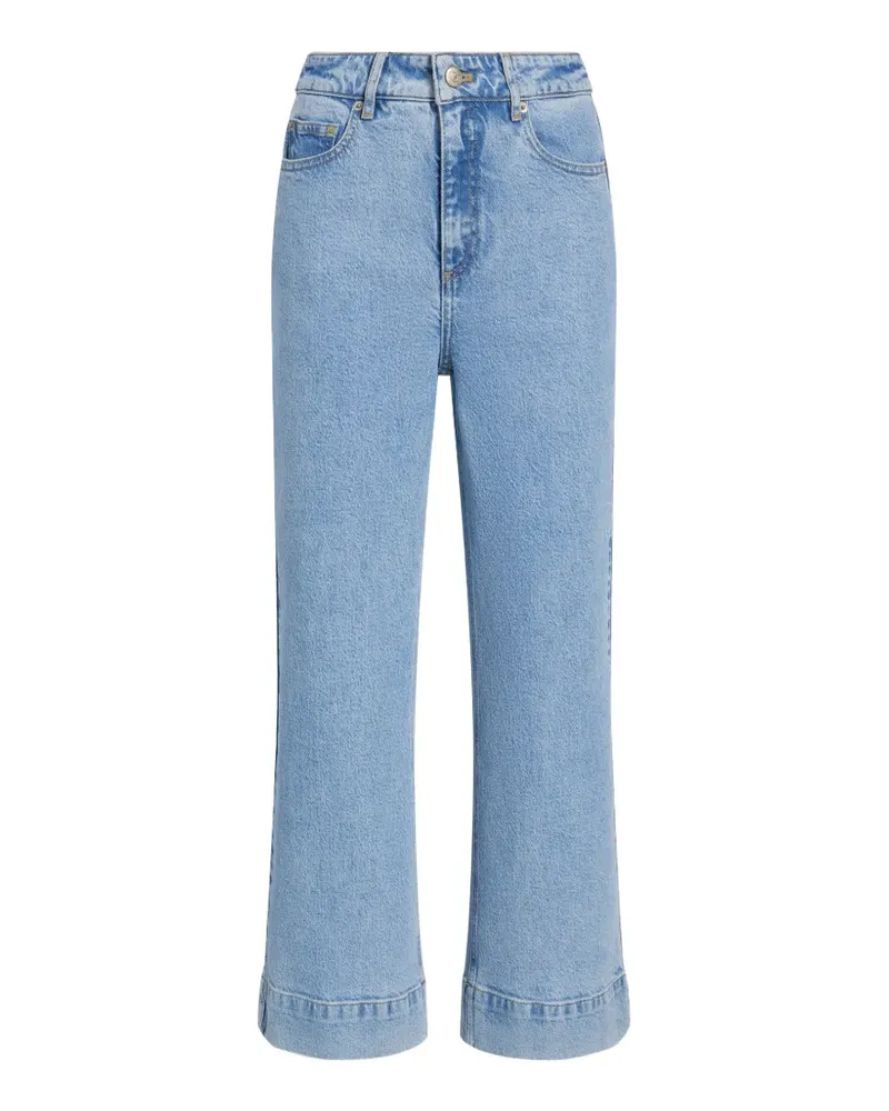 Cinq à Sept Weite Joey Cropped-Jeans - Blau Blau