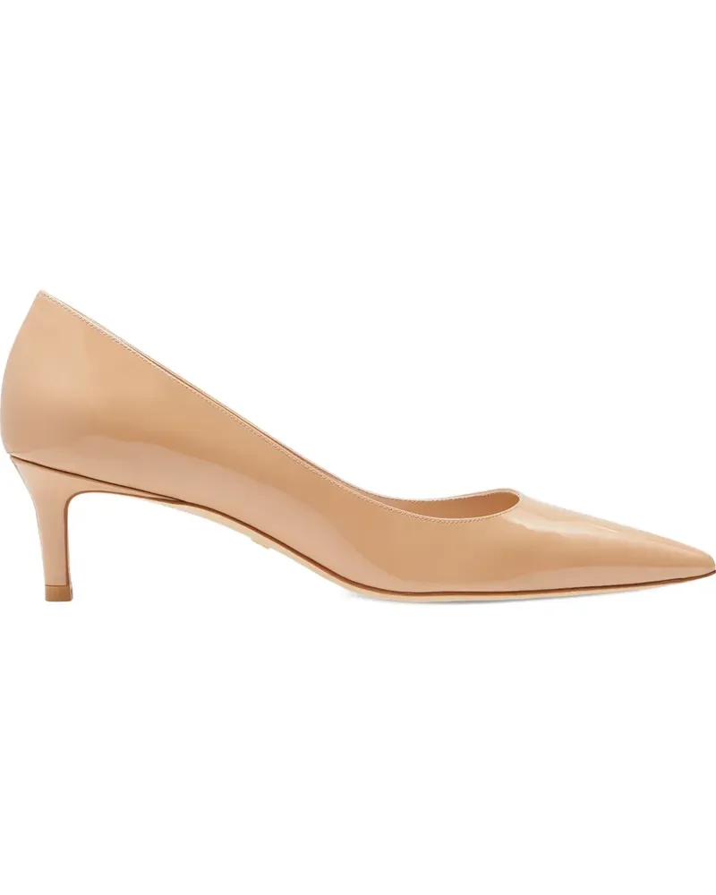 Stuart Weitzman 50mm Stuart pointed heeled pumps - Nude Nude