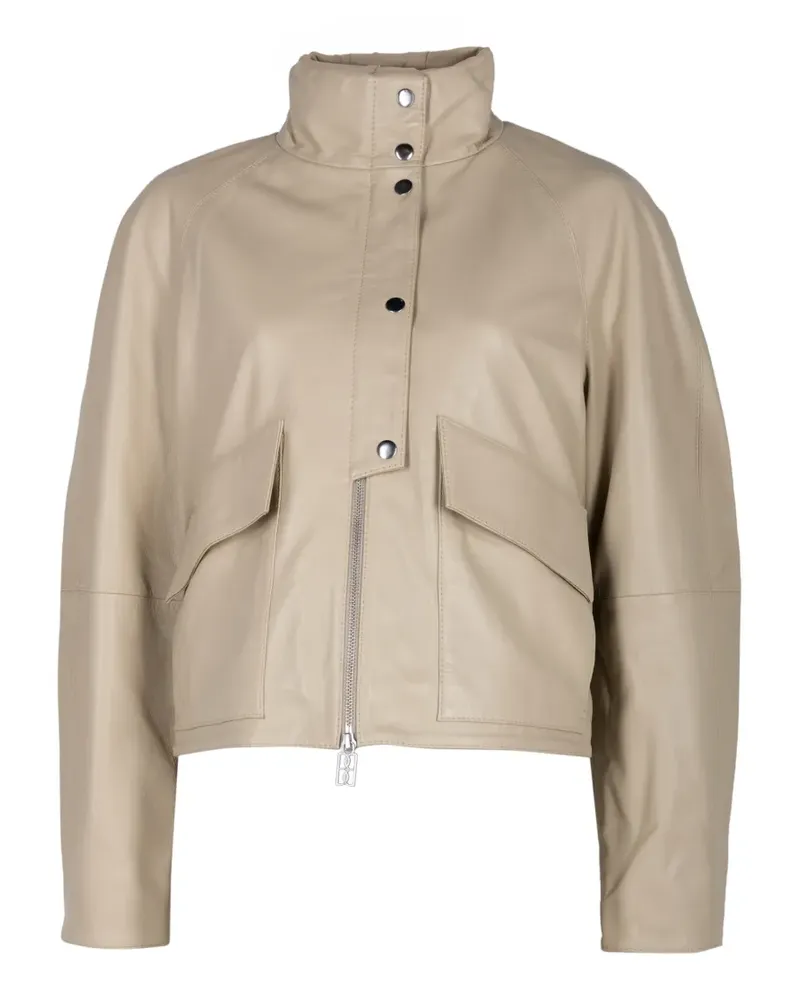 By Malene Birger Suzanne leather jacket - Nude Nude