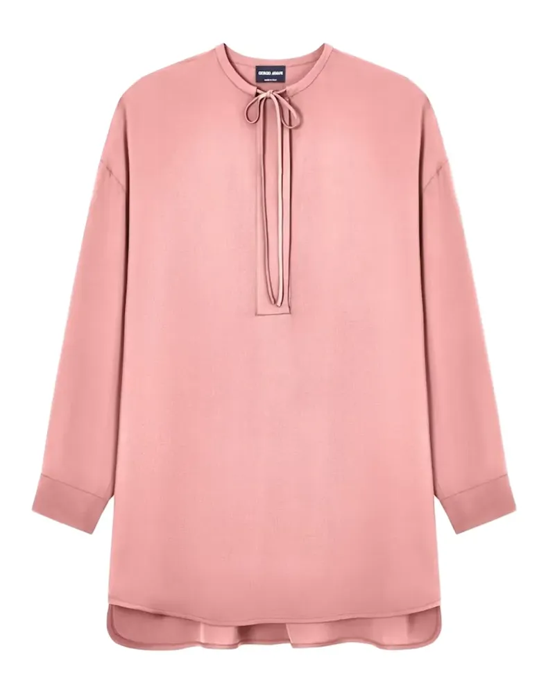 Giorgio Armani Bluse mit Schleifenkragen - Rosa Rosa