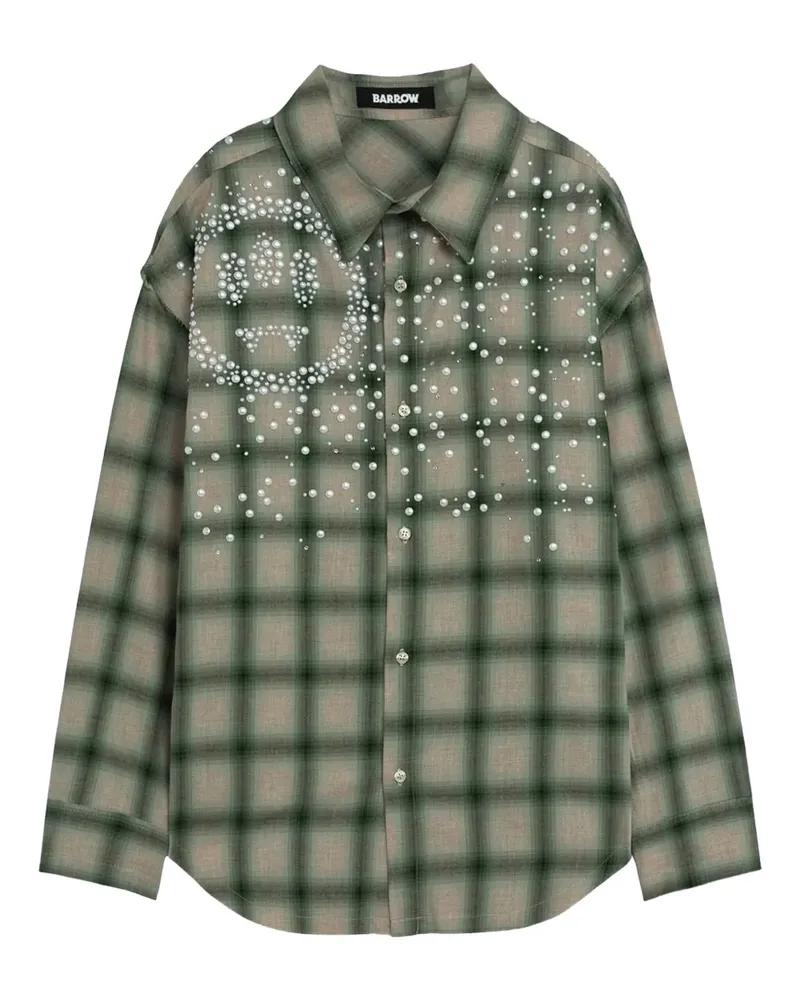 BARROW Kariertes Hemd mit Nieten - Grün Grün