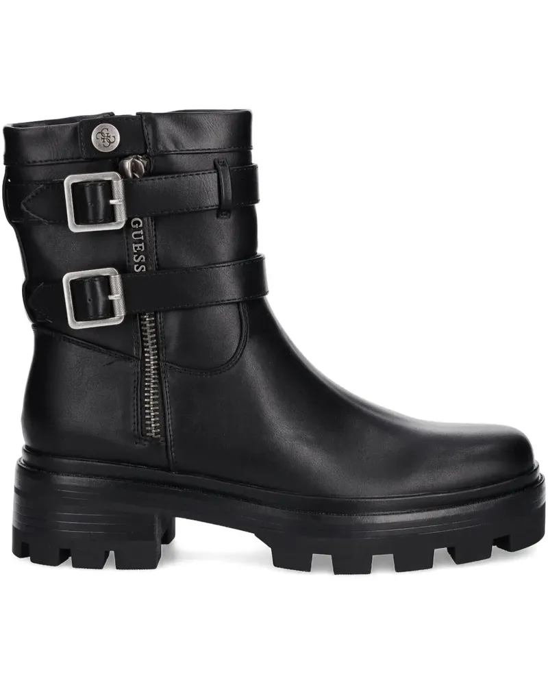 Guess Lynden buckle-strap ankle boots - Schwarz Schwarz