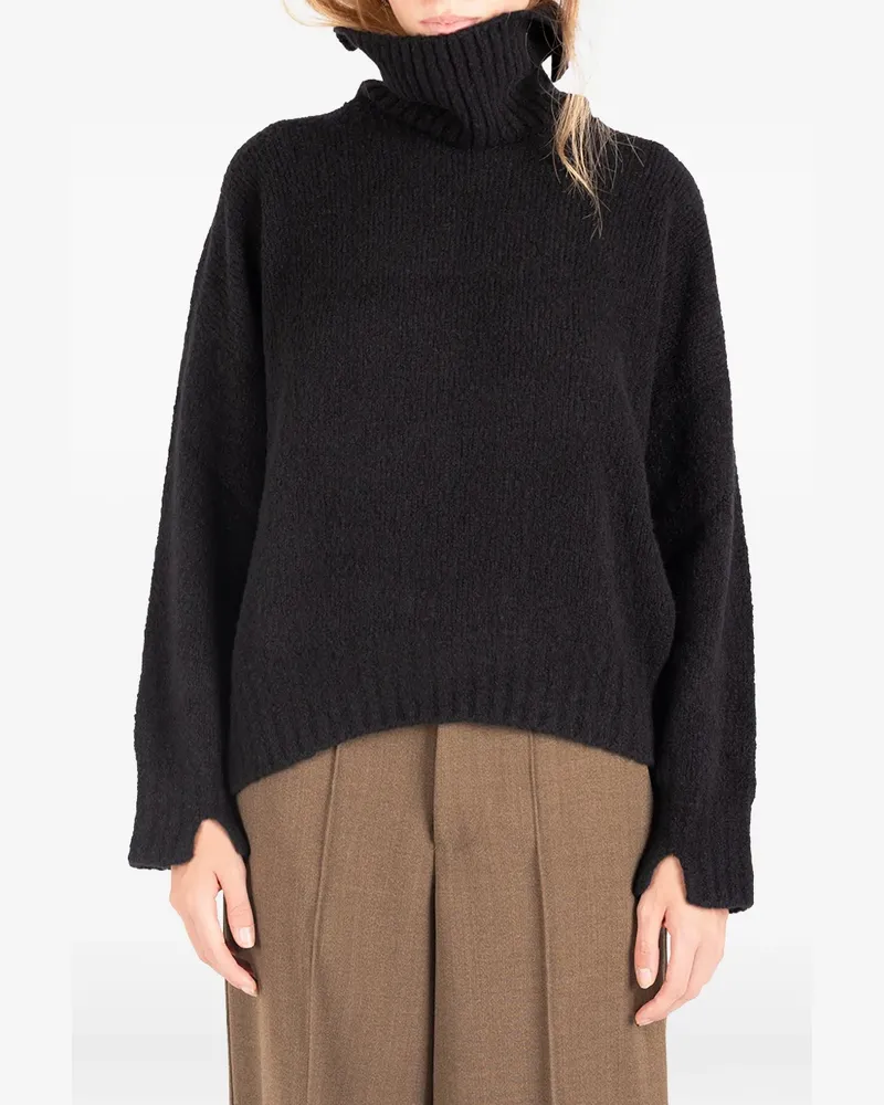 Société Anonyme brushed-effect roll-neck sweater - Schwarz Schwarz