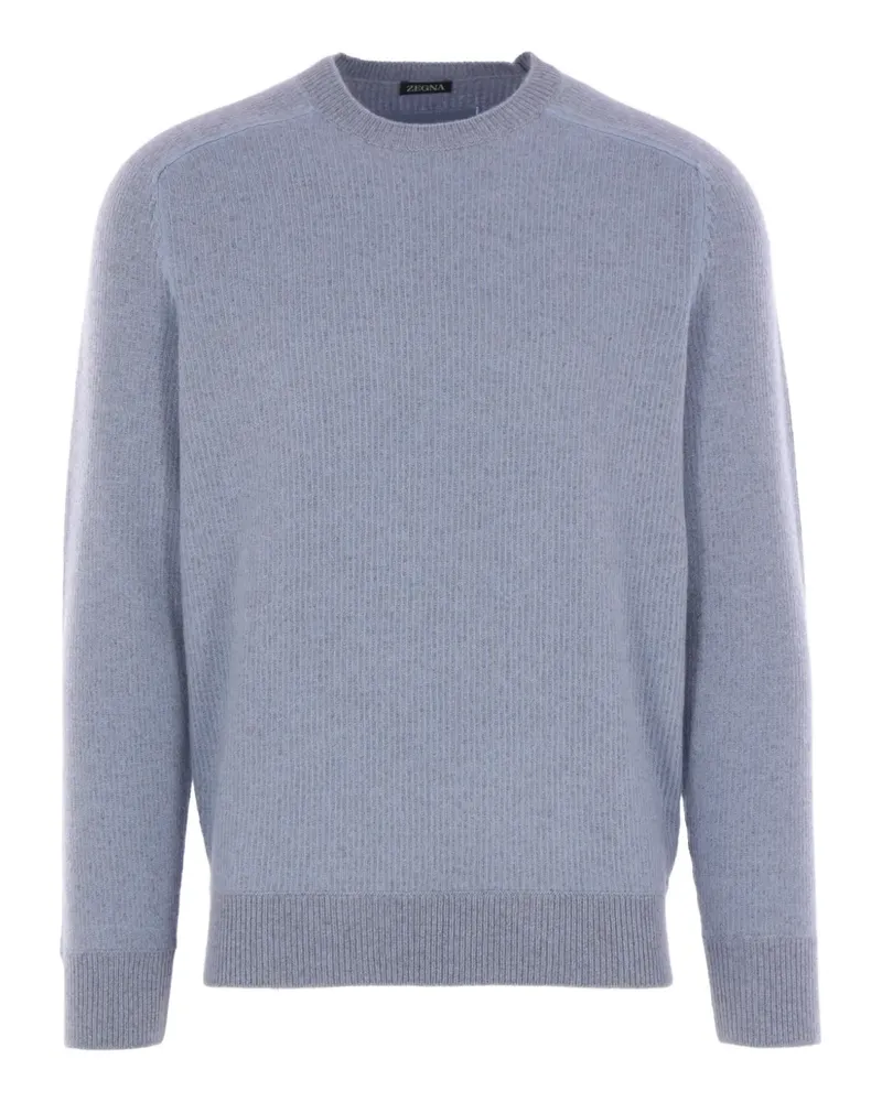 Ermenegildo Zegna ribbed-trim sweater - Blau Blau