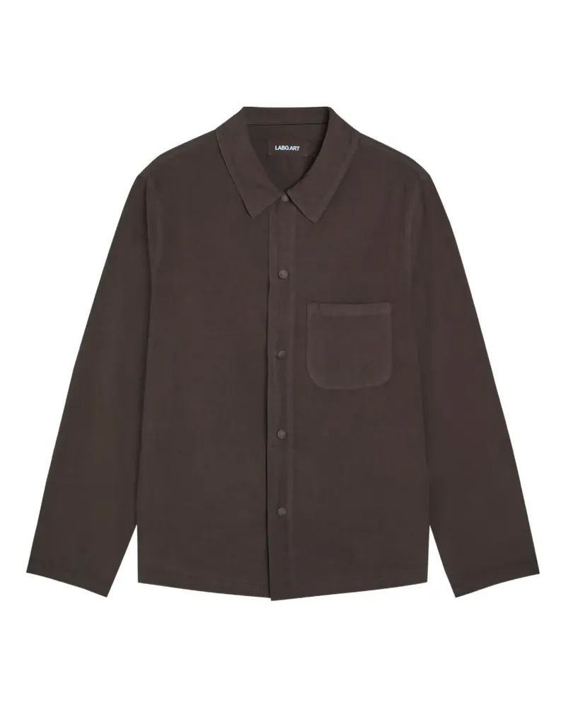 LABO.ART patch-pocket shirt - Braun Braun