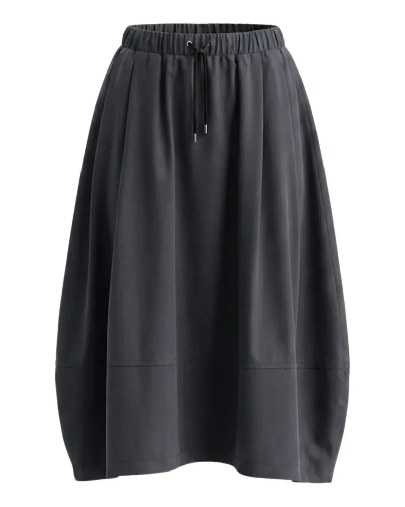 Gran Sasso drawstring pleated midi skirt - Grau Grau