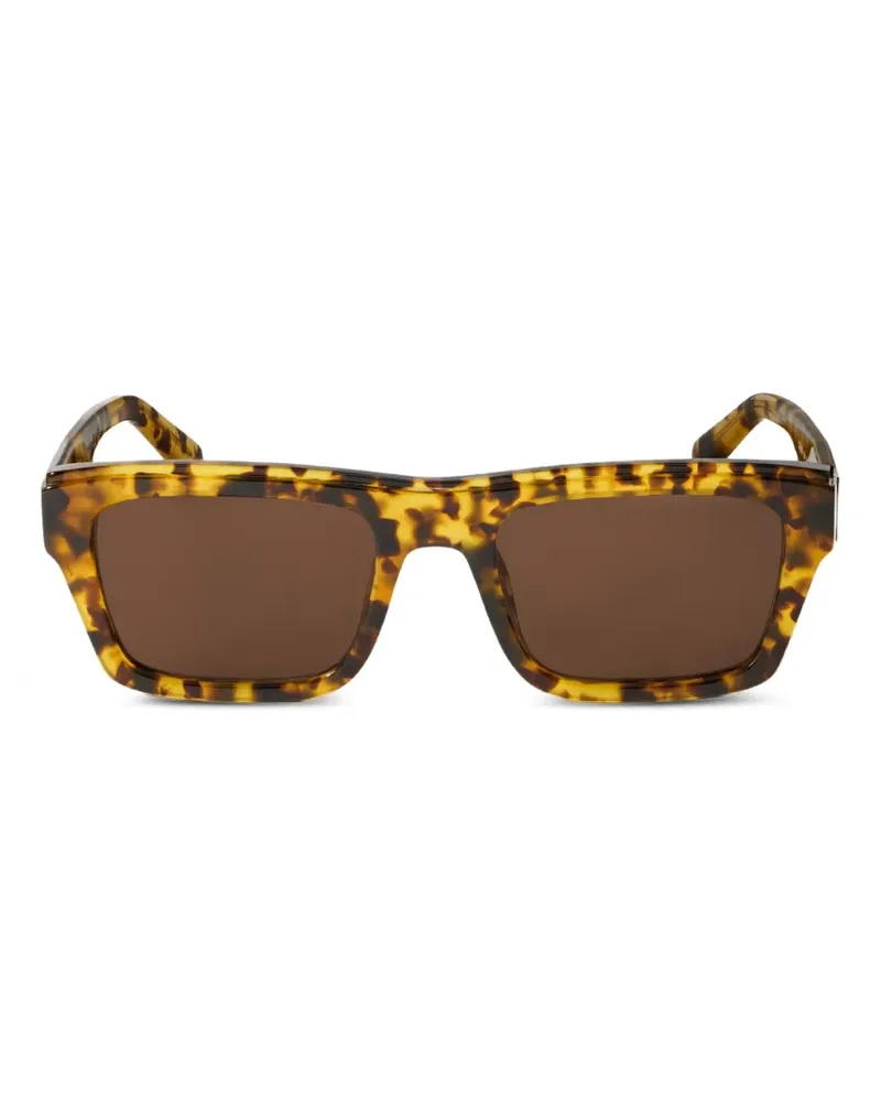 OFF-WHITE tortoiseshell-effect rectangle-frame sunglasses - Braun Braun