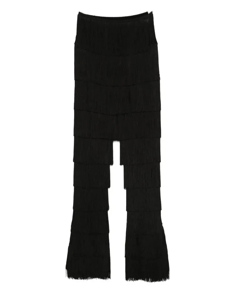 Norma Kamali fringed leggings - Schwarz Schwarz