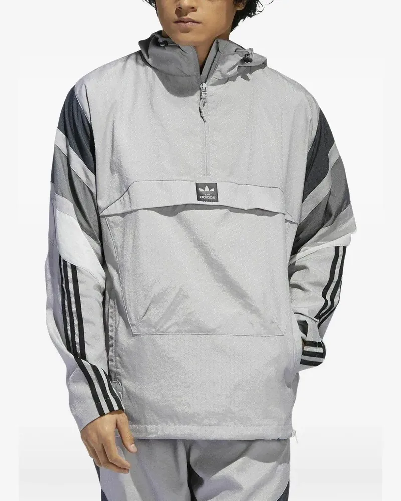 adidas Originals 3ST Jacke mit Streifendetail - Grau Grau