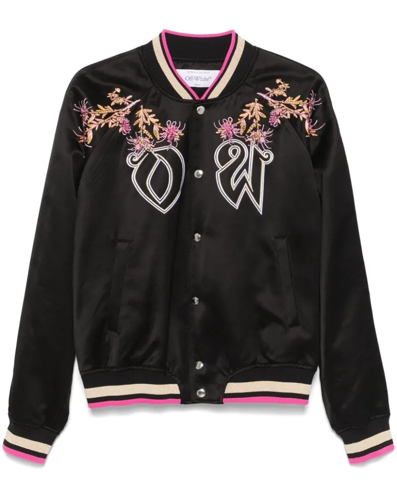 OFF-WHITE Bomberjacke mit Adlerstickerei - Schwarz Schwarz