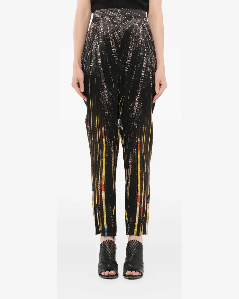 Givenchy sequin-embellished high-waisted trousers - Schwarz Schwarz
