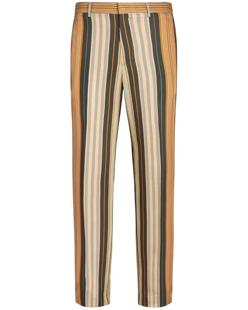 Etro Gestreifte Straight-Leg-Hose - Nude Nude