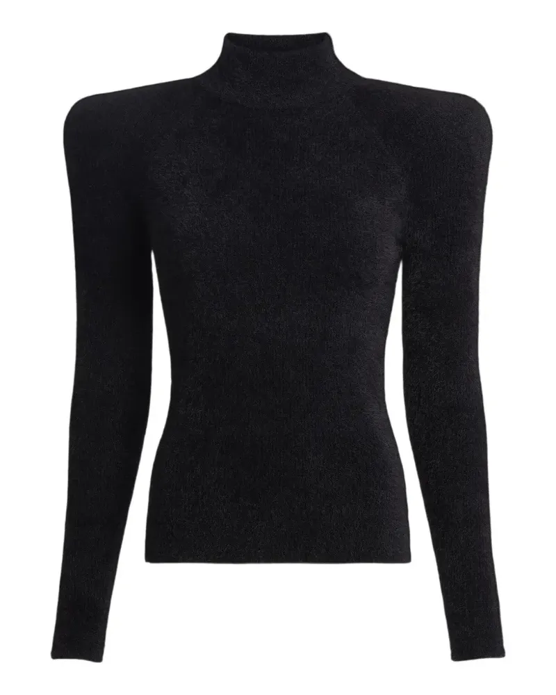 Balmain fluffy ribbed-knit jumper - Schwarz Schwarz
