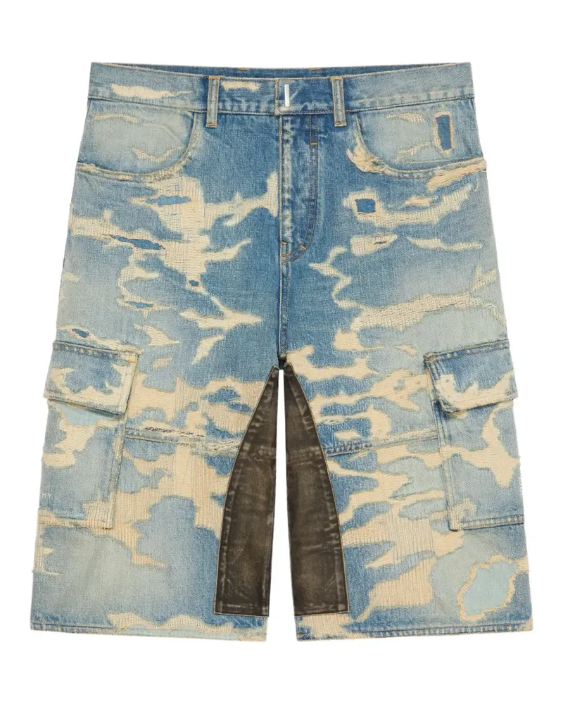 Givenchy Shorts im Distressed-Look - Blau Blau