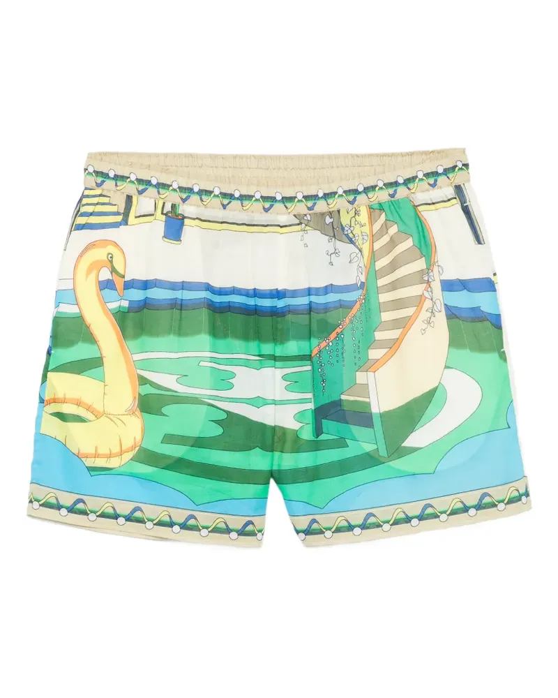 Tory Burch Badeshorts mit Pool-Print - Blau Blau